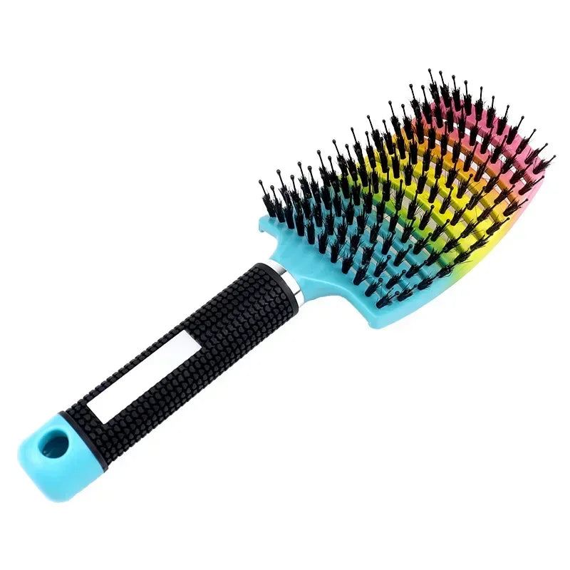 Haarbürste Peeling-Haarbürste Borsten Damen Nass Lockenhaarkamm Salon Haarstyling-Tool, speziell für Echthaarperücken