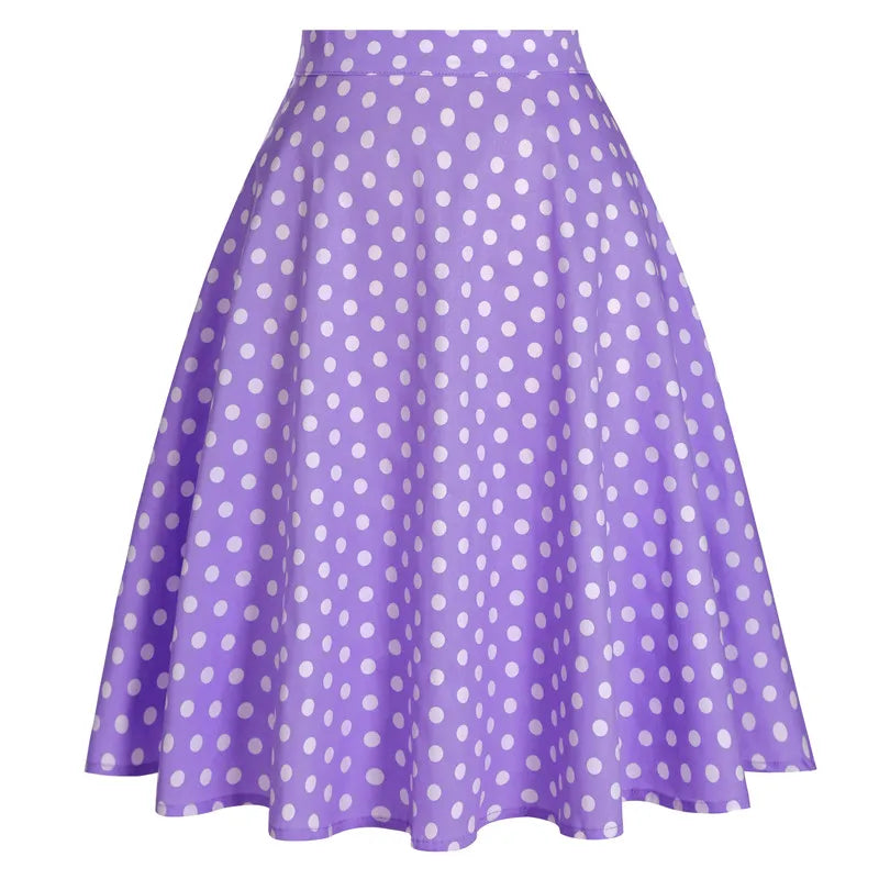 Sunflower Women Tunic Big Swing Skirt 2025 New Arrival Polka Dot Floral Printed Cotton School 50s Pin up Rockabilly Short Skirts