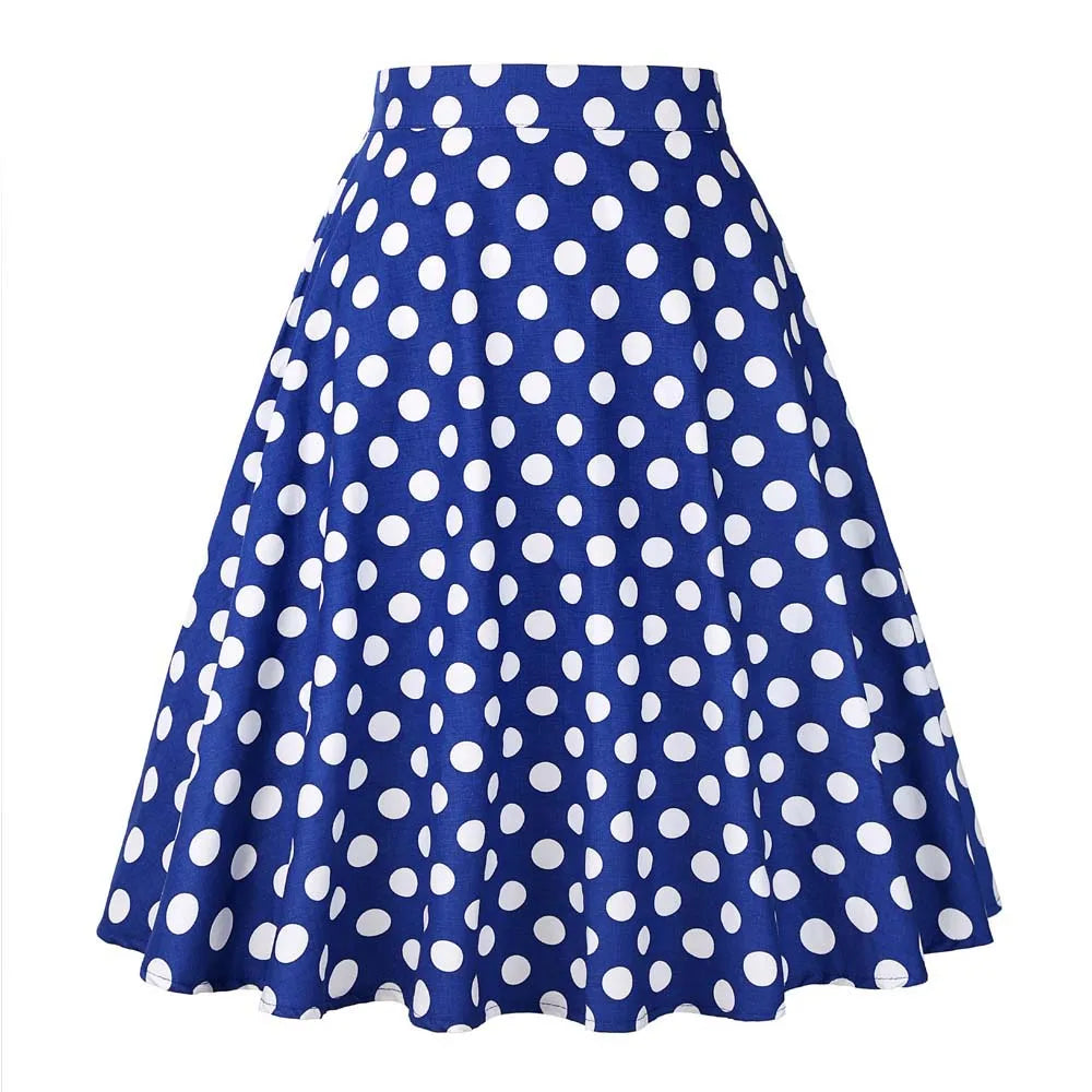 Sunflower Women Tunic Big Swing Skirt 2025 New Arrival Polka Dot Floral Printed Cotton School 50s Pin up Rockabilly Short Skirts
