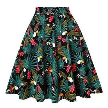 Sunflower Women Tunic Big Swing Skirt 2025 New Arrival Polka Dot Floral Printed Cotton School 50s Pin up Rockabilly Short Skirts