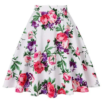 Sunflower Women Tunic Big Swing Skirt 2025 New Arrival Polka Dot Floral Printed Cotton School 50s Pin up Rockabilly Short Skirts