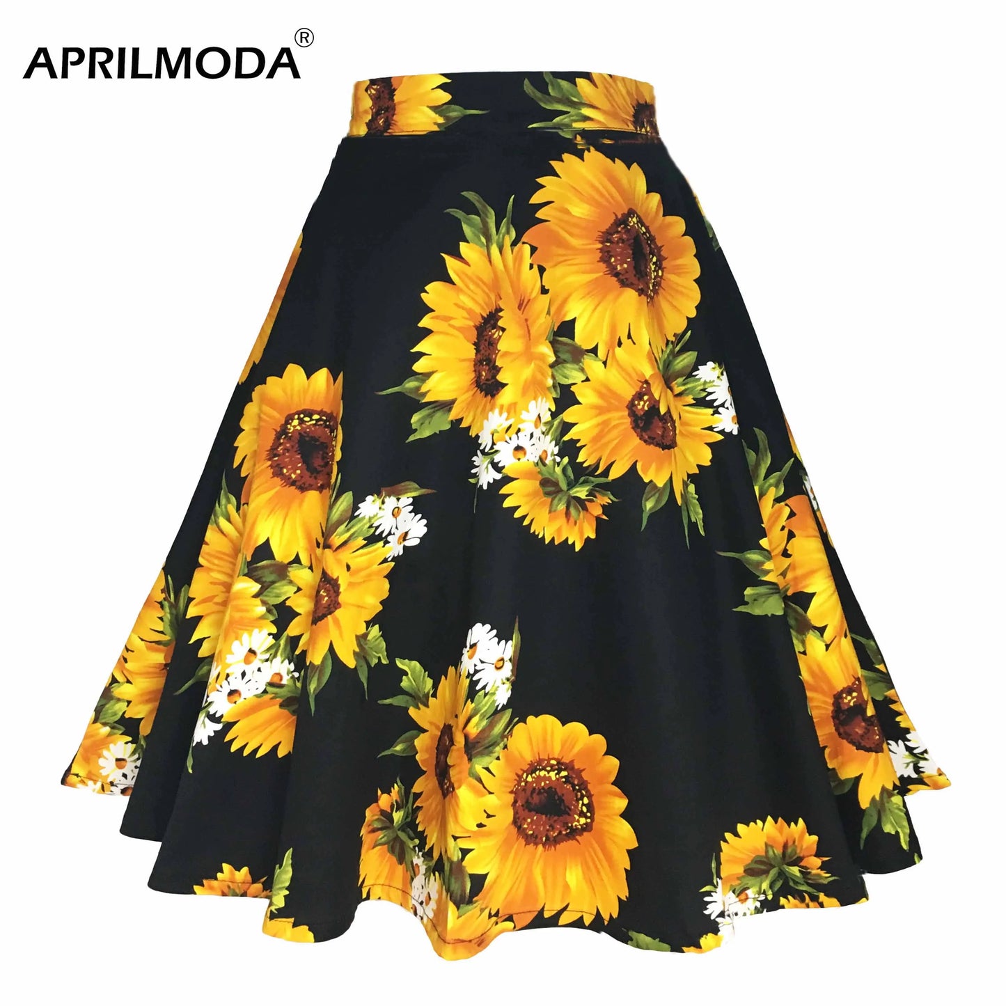 Sunflower Women Tunic Big Swing Skirt 2025 New Arrival Polka Dot Floral Printed Cotton School 50s Pin up Rockabilly Short Skirts