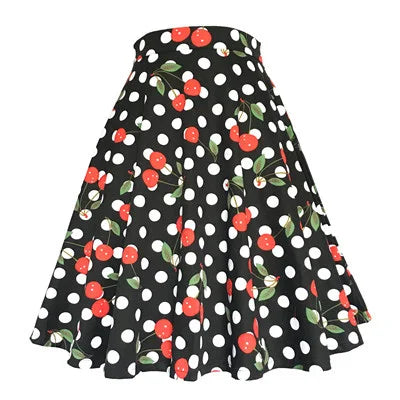 Sunflower Women Tunic Big Swing Skirt 2025 New Arrival Polka Dot Floral Printed Cotton School 50s Pin up Rockabilly Short Skirts