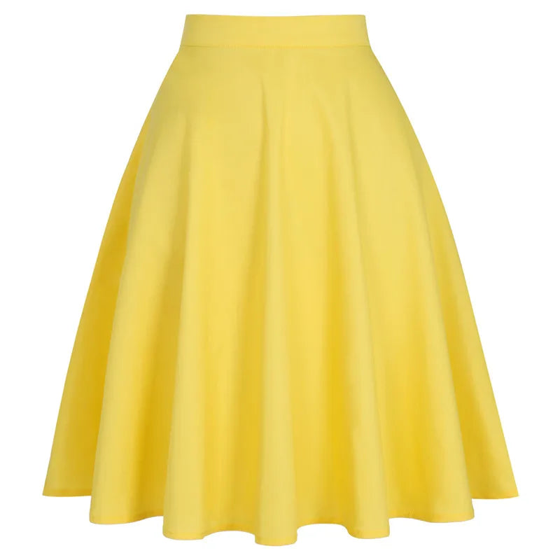 Sunflower Women Tunic Big Swing Skirt 2025 New Arrival Polka Dot Floral Printed Cotton School 50s Pin up Rockabilly Short Skirts
