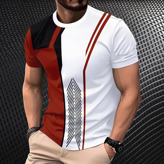 2025 Summer Hot Selling Men's 3D Digital Printed Short Sleeve Top Casual Trend Series Men's Round Neck T-shirt