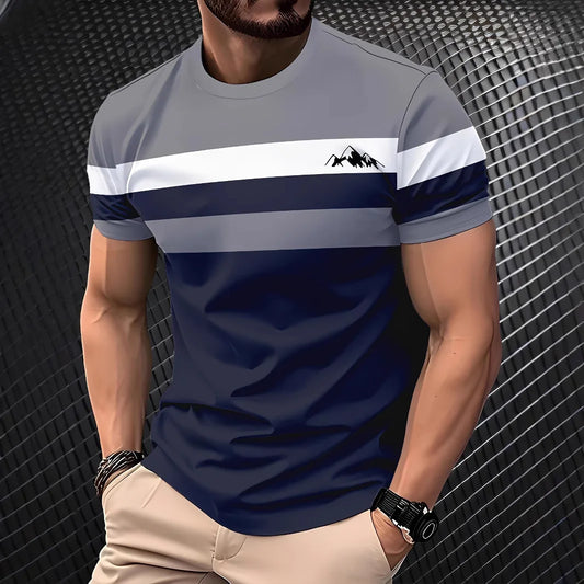 2025 Summer Hot Selling Men's 3D Digital Printed Short Sleeve Top Casual Trend Series Men's Round Neck T-shirt