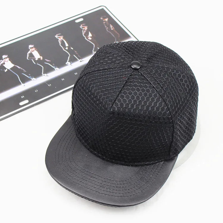 Men Flat Hat Hip Hop Snapback Fancy Rivet Baseball Caps Street Dance Trendy K-pop Hat Embroidered Street Headwear