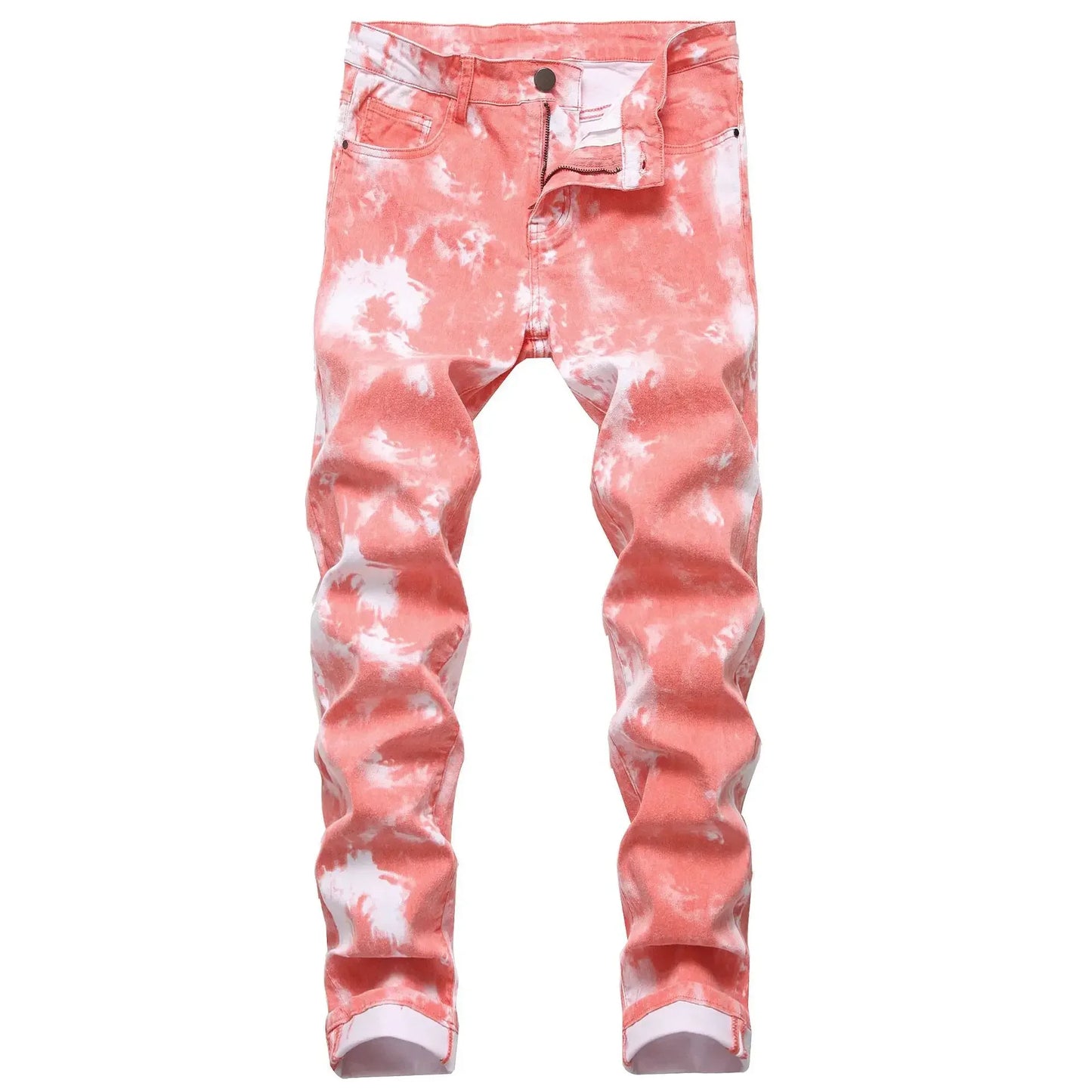 2026 High Quality Colorful Jeans for Men Elastic Slim Straight Casual Trousers Trend Streetwear Male All-match Denim Long Pants