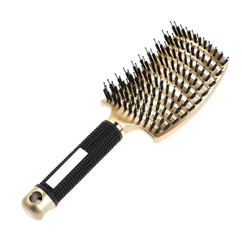 Haarbürste Peeling-Haarbürste Borsten Damen Nass Lockenhaarkamm Salon Haarstyling-Tool, speziell für Echthaarperücken
