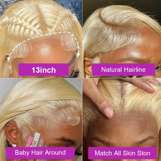 613 Human Hair Wig 13x6 Hd Lace Frontal Wig Curly Wigs 13x4 Water Deep Wave Frontal Wigs 30 Inch Honey Blonde Human Hair Wig