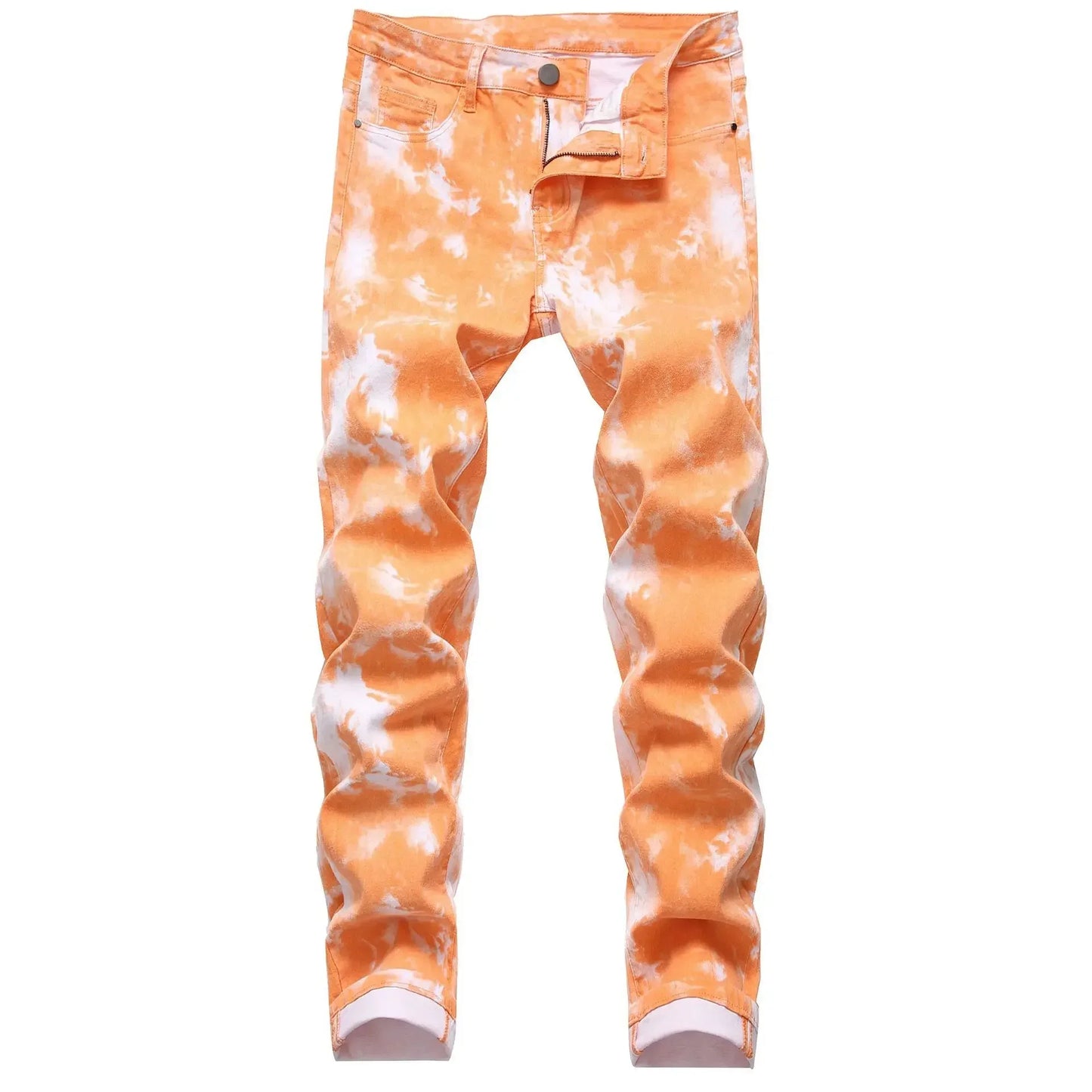 2026 High Quality Colorful Jeans for Men Elastic Slim Straight Casual Trousers Trend Streetwear Male All-match Denim Long Pants