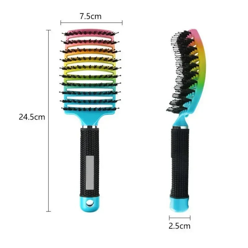 Haarbürste Peeling-Haarbürste Borsten Damen Nass Lockenhaarkamm Salon Haarstyling-Tool, speziell für Echthaarperücken