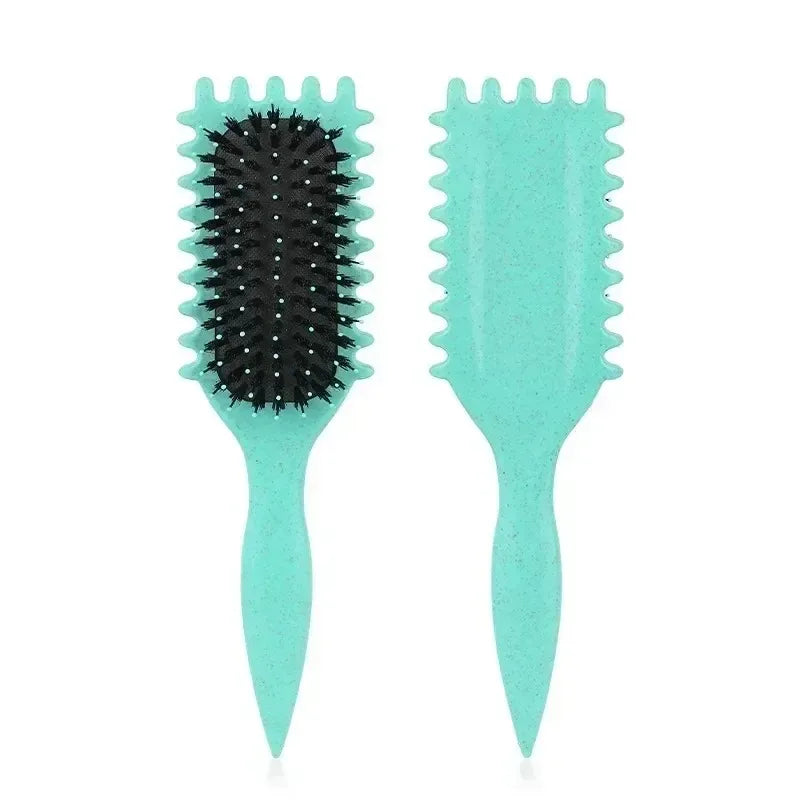 Salon Styling Lockenbürste Lockenhaarbürste zum Kämmen und Formen von Locken für Männer und Frauen Reduziert Ziehen Werkzeuge