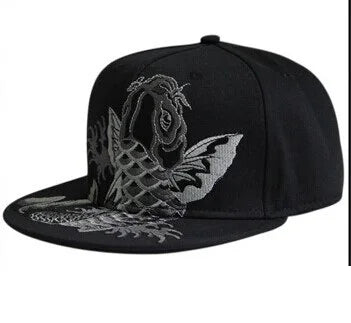 Men Flat Hat Hip Hop Snapback Fancy Rivet Baseball Caps Street Dance Trendy K-pop Hat Embroidered Street Headwear