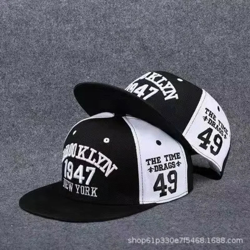 Hip Hop Flat Hat Young Couple Korean Version Hip-hop Baseball Cap Men's and Women's Sun Hat Fashion Trends Versatile Adjustable