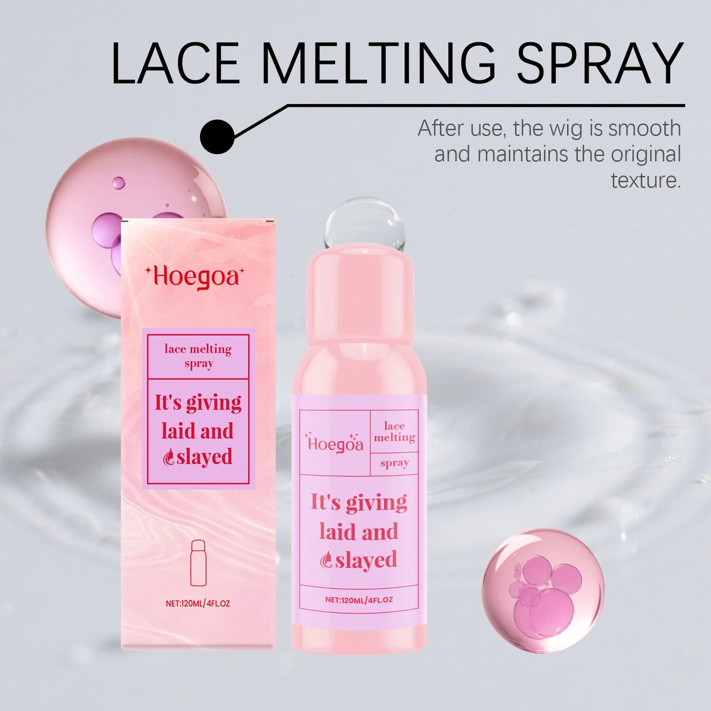 Wig-Klebespray Wasserfest Einfach anzuwenden Für Lace Front Perücken Sanfte Formel Leichte Entfernung Starkes Unsichtbares Lace-Klebespray