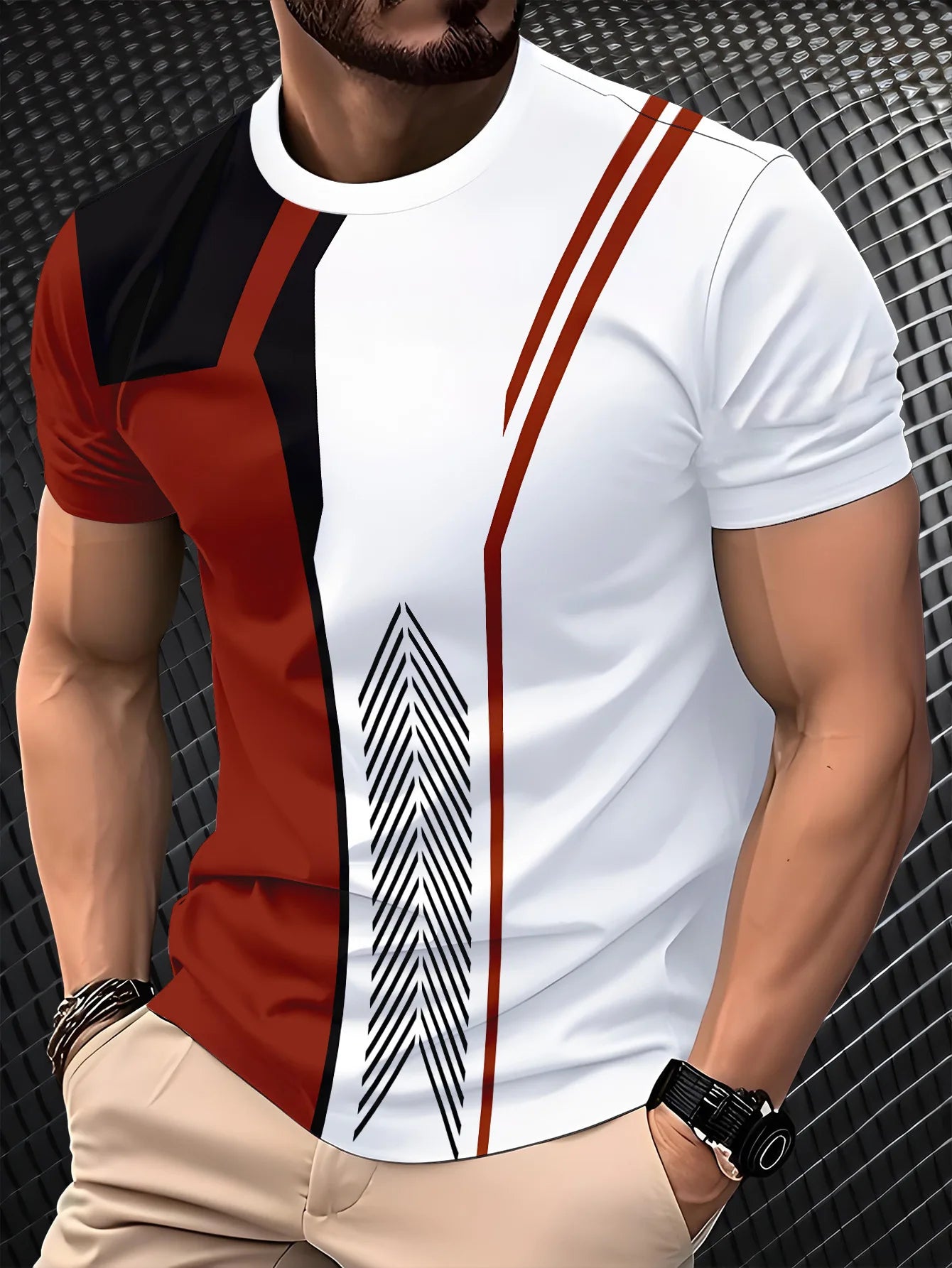 2025 Summer Hot Selling Men's 3D Digital Printed Short Sleeve Top Casual Trend Series Men's Round Neck T-shirt