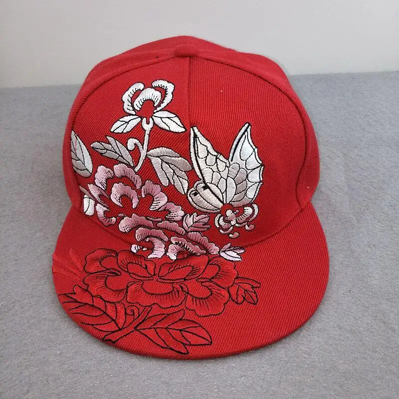 Men Flat Hat Hip Hop Snapback Fancy Rivet Baseball Caps Street Dance Trendy K-pop Hat Embroidered Street Headwear