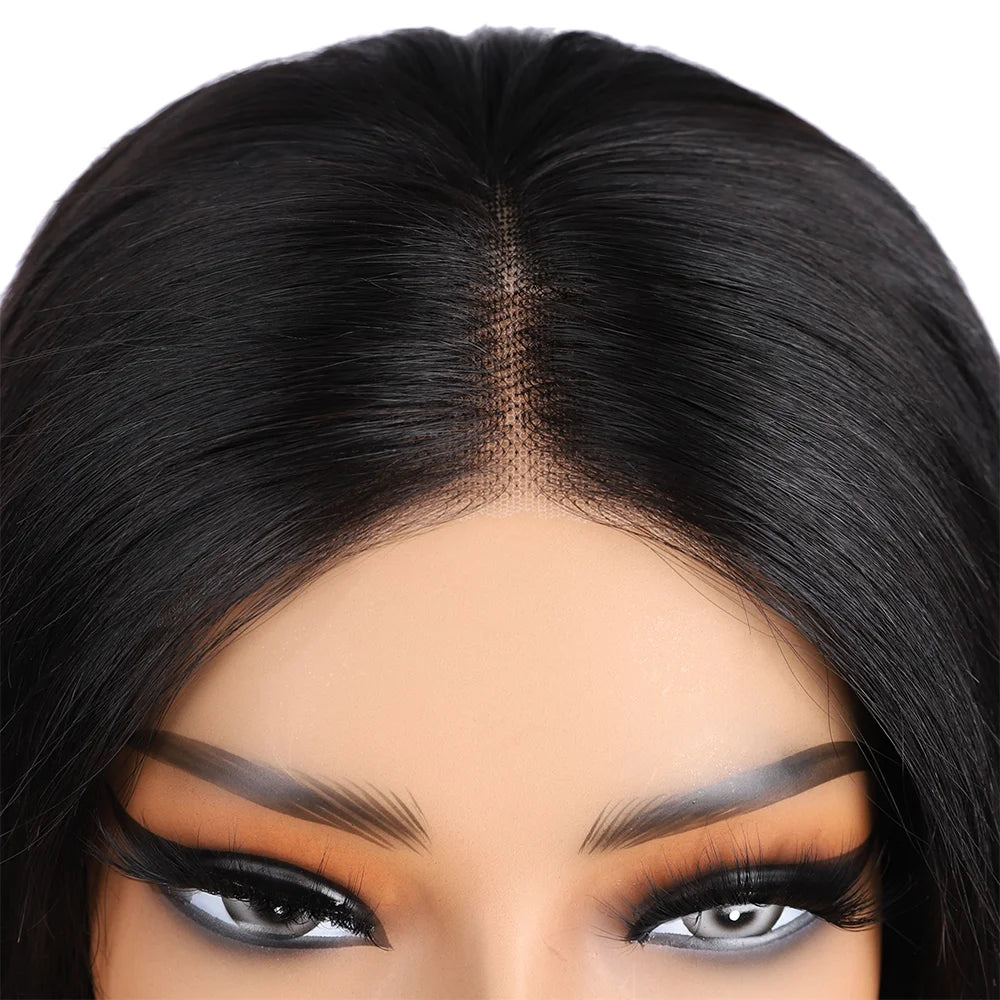 Wear And Go Glueless Wigs Echthaar Bob Glatt Vorgeschnittene Lace Front Wigs Echthaar Verbesserte Klebstofffreie Lace Front Wigs für Frauen