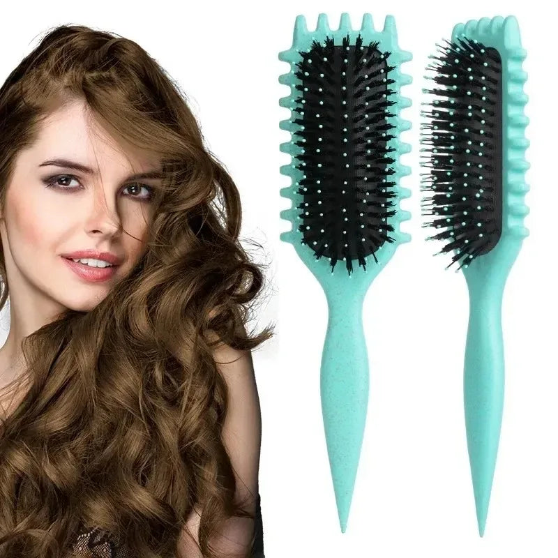 Salon Styling Lockenbürste Lockenhaarbürste zum Kämmen und Formen von Locken für Männer und Frauen Reduziert Ziehen Werkzeuge