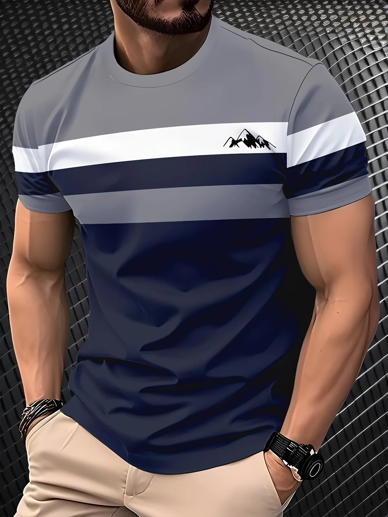 2025 Summer Hot Selling Men's 3D Digital Printed Short Sleeve Top Casual Trend Series Men's Round Neck T-shirt