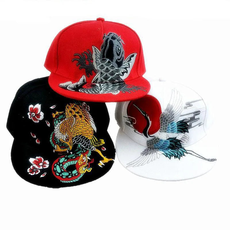 Men Flat Hat Hip Hop Snapback Fancy Rivet Baseball Caps Street Dance Trendy K-pop Hat Embroidered Street Headwear