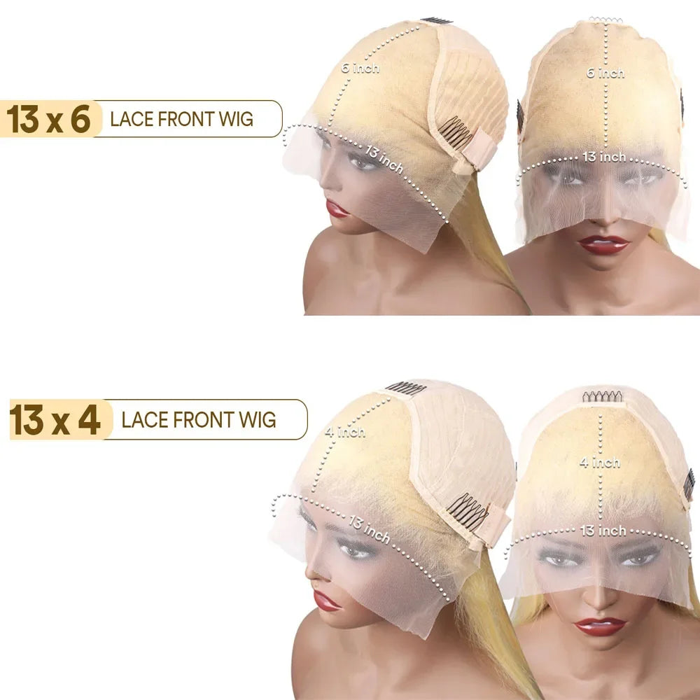 613 Echthaarperücke 13x6 HD Lace Frontal Perücke Lockige Perücken 13x4 Water Deep Wave Frontal Perücken 30 Zoll Honigblonde Echthaarperücke