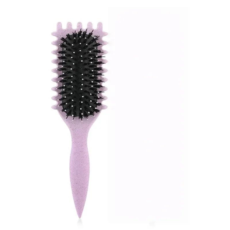 Salon Styling Lockenbürste Lockenhaarbürste zum Kämmen und Formen von Locken für Männer und Frauen Reduziert Ziehen Werkzeuge