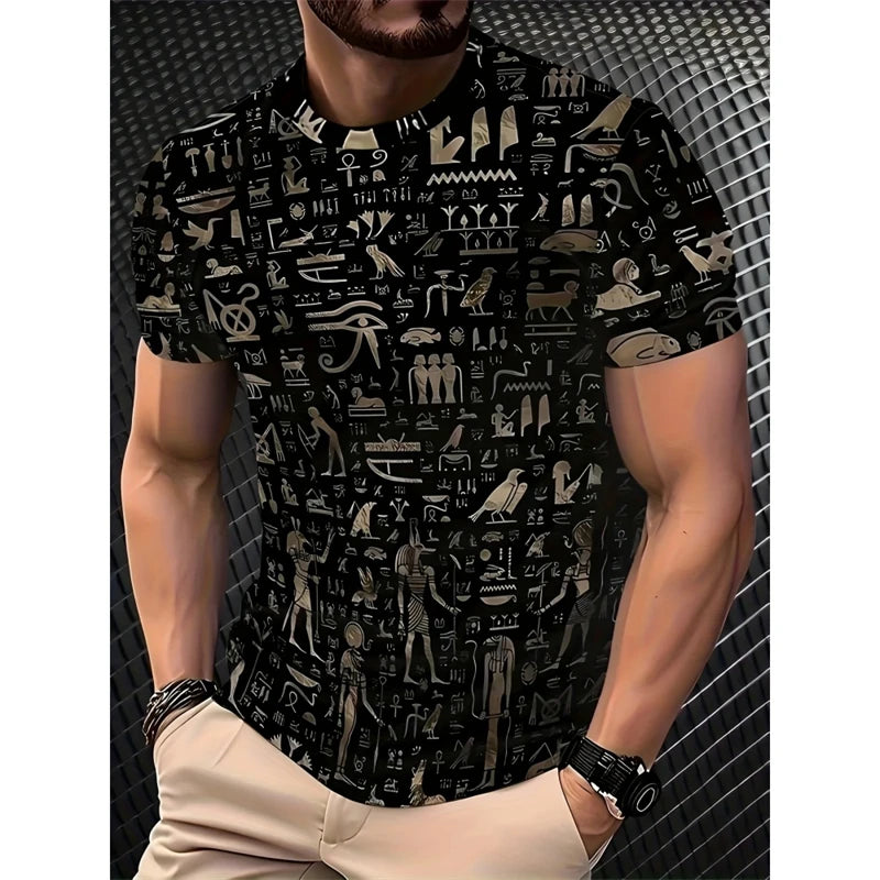 Simple Fashion Striped Graphic T Shirts For Men Summer Trendy Short  Sleeve 3D Printed T-shirts Casual Oversized Crew Neck Tees