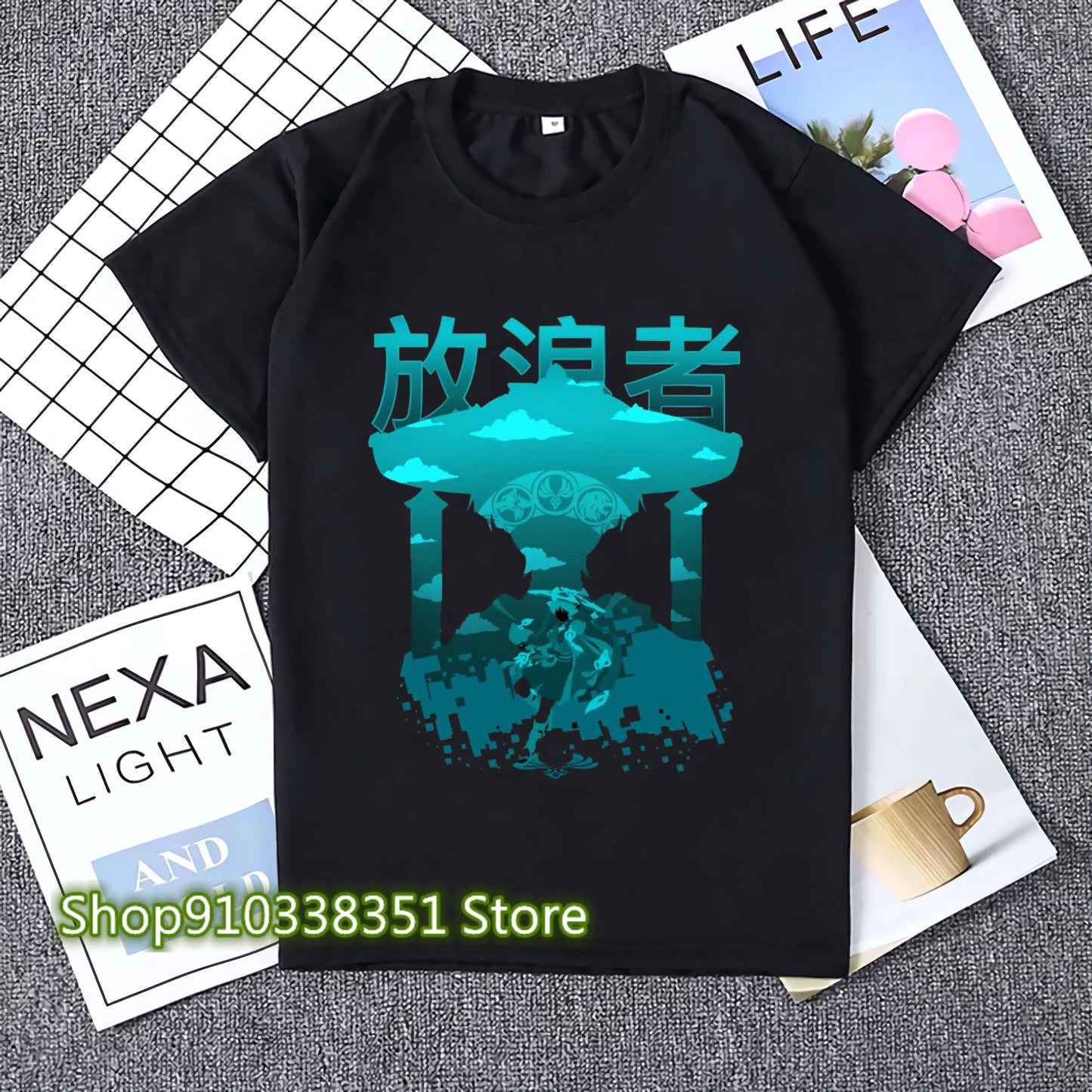 Genshin Impact Print Cosplay Tshirt Wanderer Graphic Casual Women T-shirt Cartoon Fashion Summer T Shirt Girls Short Sleeve Tees
