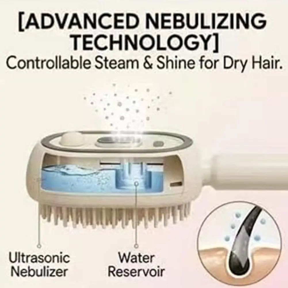 Multi Functional Spray Massage Hair Comb Detangling Brush With Sprayer And Red Light Therapy For Scalp Massage Daily Hair Care